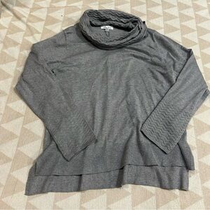 Melissa Paige grey cowl neck sweater